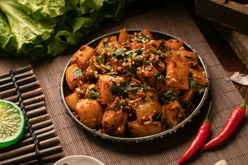 铁板土豆 街头小吃的诱人艺术与摄影魅力